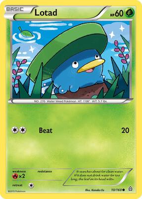 Lotad card from XY - Primal Clash