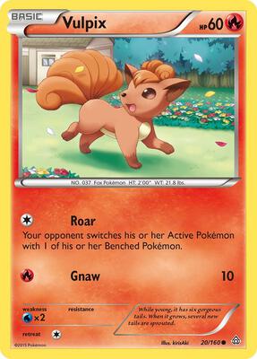 Vulpix card from XY - Primal Clash