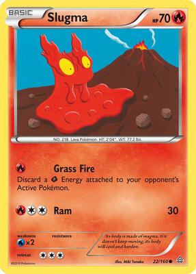 Slugma card from XY - Primal Clash