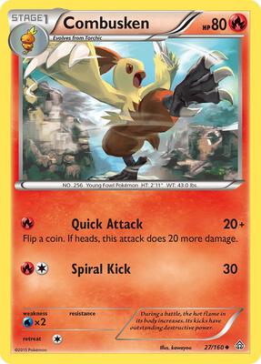 Combusken card from XY - Primal Clash