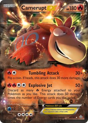 Camerupt EX card from XY - Primal Clash