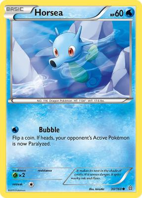 Horsea card from XY - Primal Clash