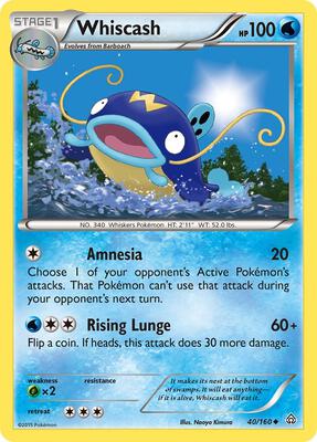 Whiscash card from XY - Primal Clash