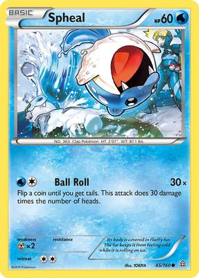 Spheal (45) card from XY - Primal Clash