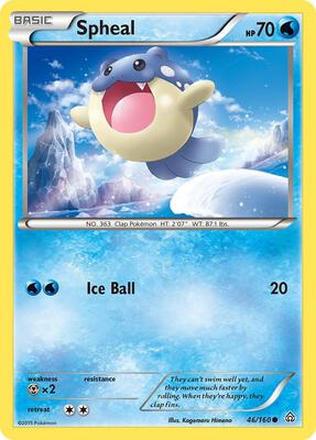 Spheal (46) card from XY - Primal Clash