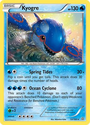 Kyogre card from XY - Primal Clash