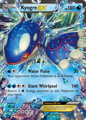 Kyogre EX card from XY - Primal Clash