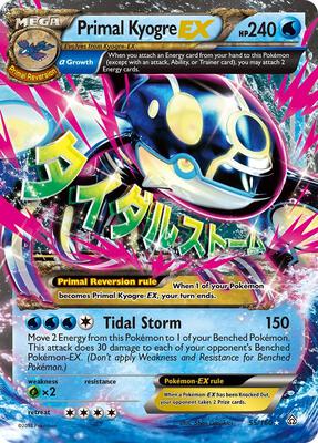 Primal Kyogre EX (Alpha) card from XY - Primal Clash