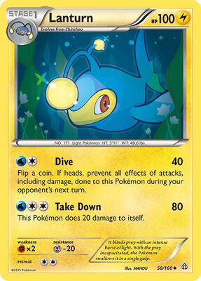 Lanturn card from XY - Primal Clash
