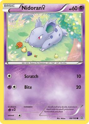Nidoran (F) card from XY - Primal Clash