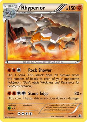 Rhyperior card from XY - Primal Clash
