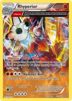 Rhyperior (Omega) card from XY - Primal Clash