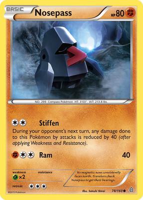 Nosepass card from XY - Primal Clash