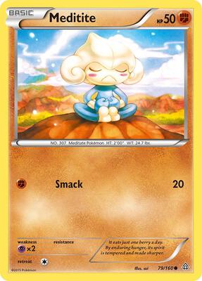 Meditite card from XY - Primal Clash