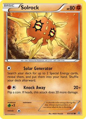Solrock card from XY - Primal Clash