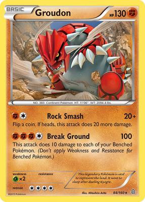 Groudon card from XY - Primal Clash