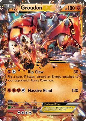 Groudon EX card from XY - Primal Clash