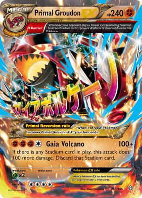 Primal Groudon EX (Omega) card from XY - Primal Clash