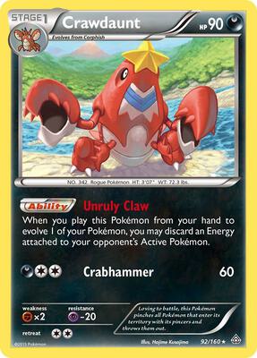 Crawdaunt card from XY - Primal Clash