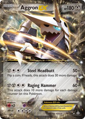 Aggron EX card from XY - Primal Clash