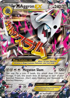 M Aggron EX card from XY - Primal Clash