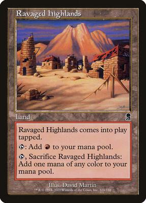 Ravaged Highlands card from Odyssey