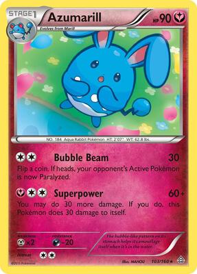 Azumarill card from XY - Primal Clash