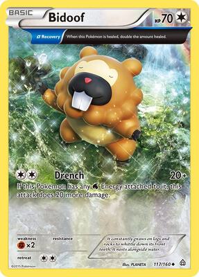 Bidoof (Alpha) card from XY - Primal Clash