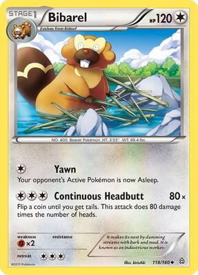 Bibarel card from XY - Primal Clash
