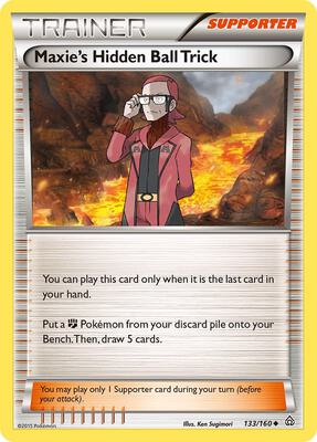 Maxie's Hidden Ball Trick card from XY - Primal Clash