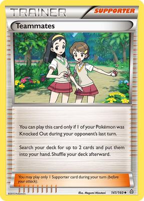 Teammates card from XY - Primal Clash