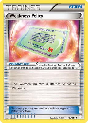 Weakness Policy card from XY - Primal Clash