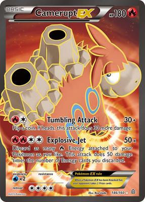 Camerupt EX (146 Full Art) card from XY - Primal Clash