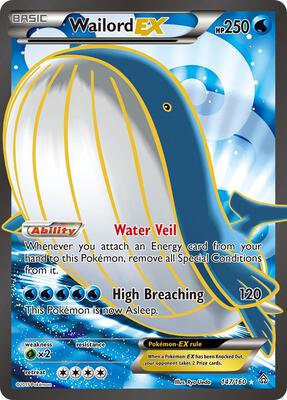 Wailord EX (147 Full Art) card from XY - Primal Clash