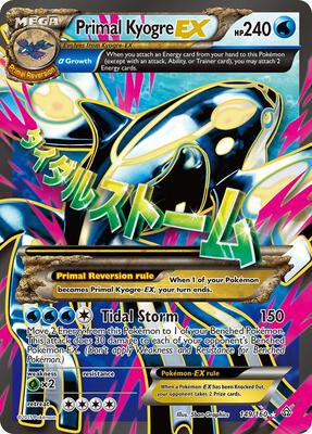 Primal Kyogre EX (Alpha - 149 Full Art) card from XY - Primal Clash