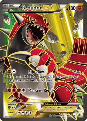 Groudon EX (150 Full Art) card from XY - Primal Clash