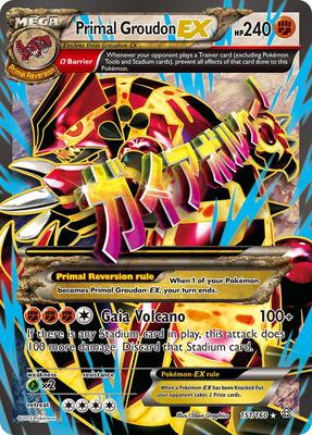 Primal Groudon EX (Omega - 151 Full Art) card from XY - Primal Clash
