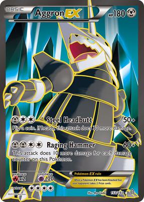 Aggron EX (153 Full Art) card from XY - Primal Clash