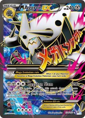 M Aggron EX (154 Full Art) card from XY - Primal Clash