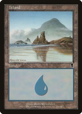 Island (338) card from Odyssey