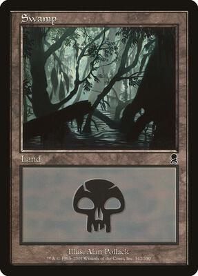 Swamp (342) card from Odyssey