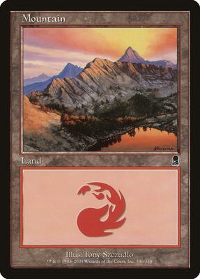 Mountain (346) card from Odyssey