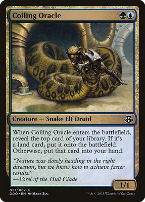 Coiling Oracle card from Duel Decks: Elspeth vs. Kiora