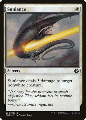 Sunlance card from Duel Decks: Elspeth vs. Kiora