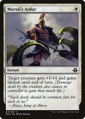 Mortal's Ardor card from Duel Decks: Elspeth vs. Kiora