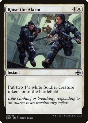 Raise the Alarm card from Duel Decks: Elspeth vs. Kiora
