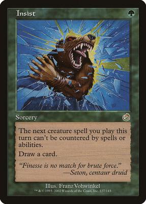 Insist card from Torment