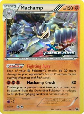 Machamp - XY13 (Prerelease) [Staff] card from XY Promos