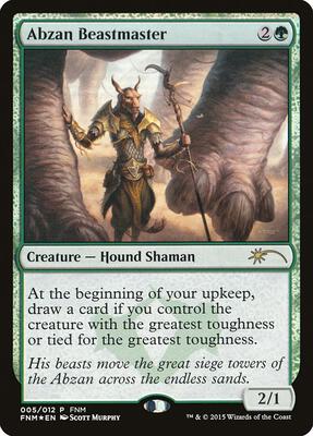 Abzan Beastmaster card from FNM Promos