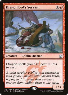 Dragonlord's Servant card from Tarkir Dragonfury Promos